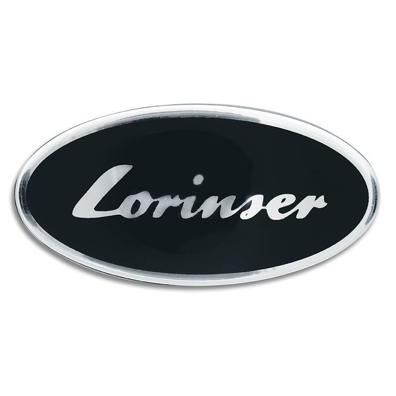Emblem “Lorinser” - oval, 90×45 mm, schwarz