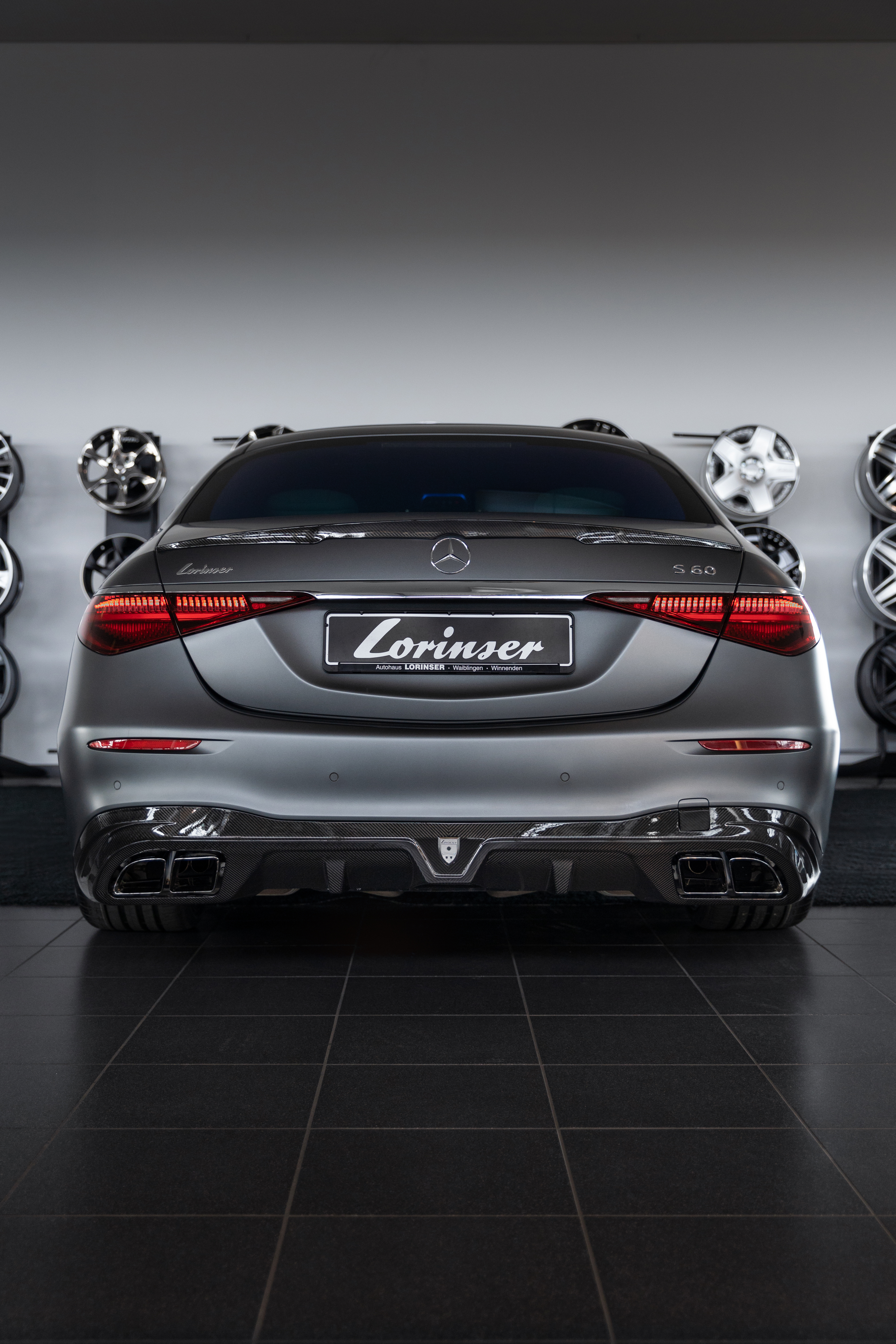 Heckdiffusor-Set 3 teilig  in Carbon für Mercedes-Benz S-Klasse